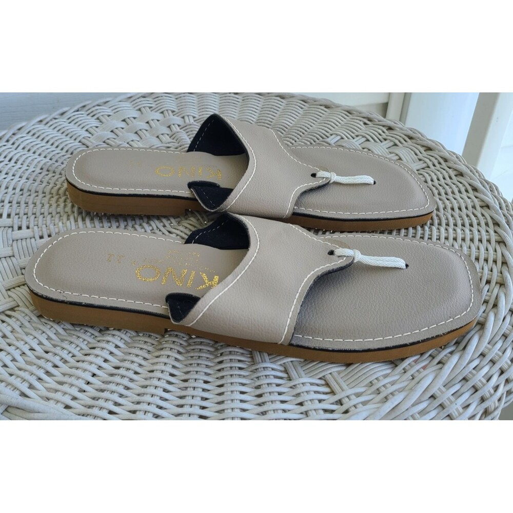 KINO Key West Lily Sandal Leather Thong Flip Flop Sz 11 Handmade Island Vibes